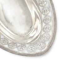 A George III Pierced Silver Lozenge-Form Sugar Basket