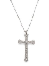 ANTIQUE, DIAMOND CROSS PENDANT/NECKLACE
