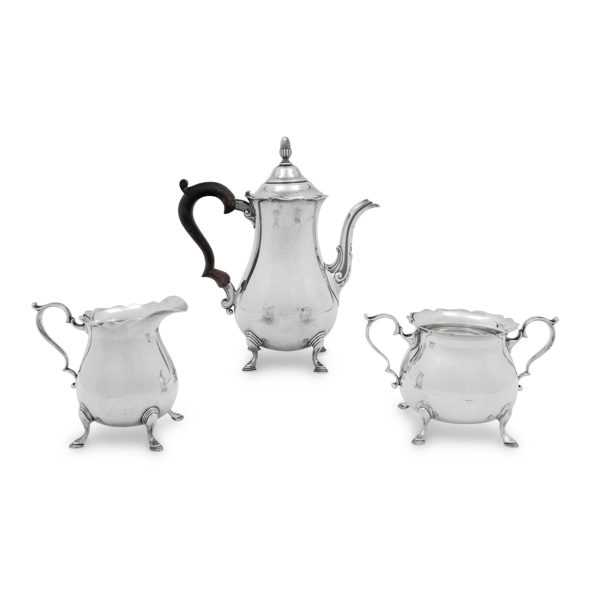 An American Silver Three-Piece Coffee Service
