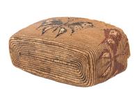 Salish Polychrome Pictorial Imbricated Basket, with Butterflies