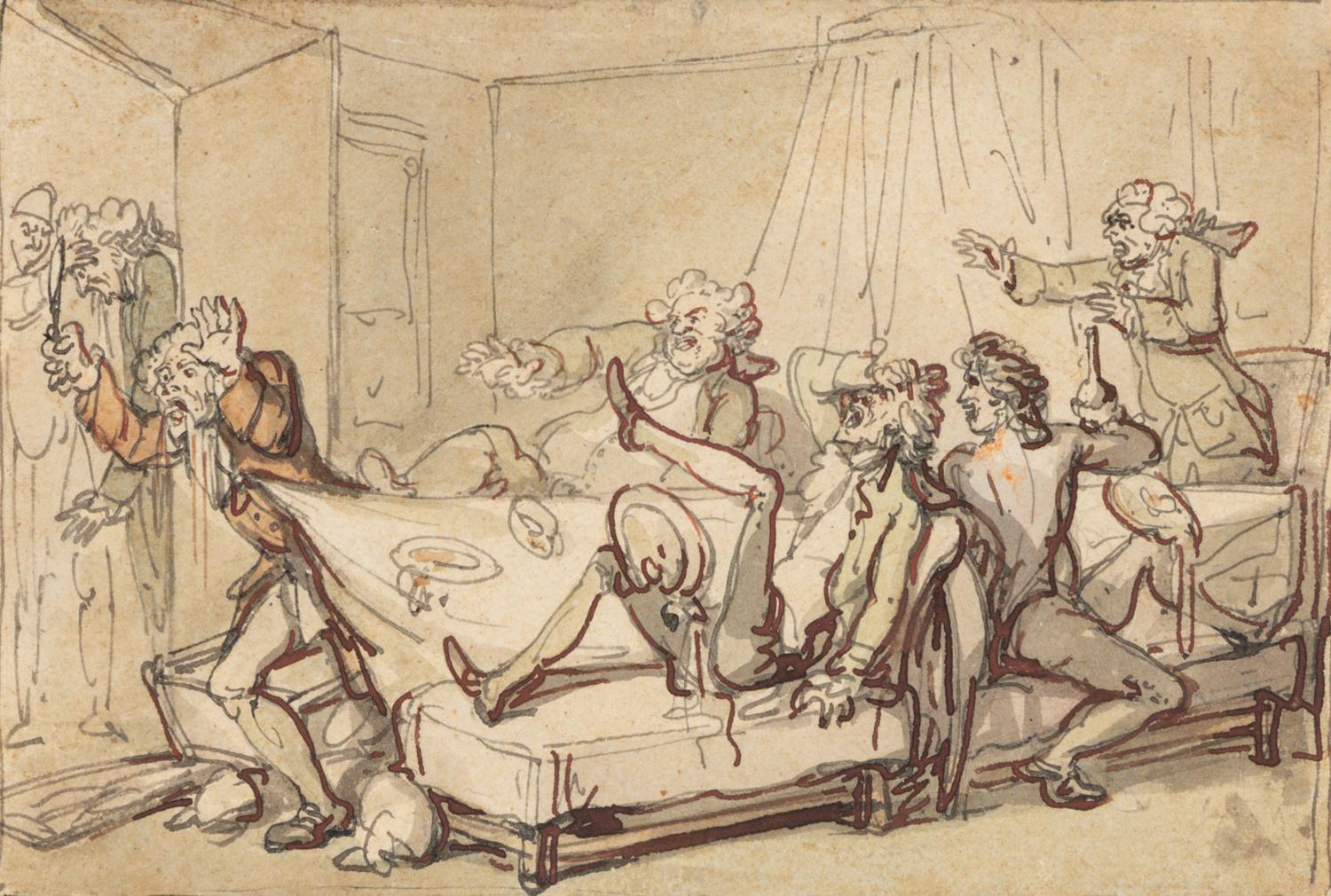 A Group of Ten Drawings: seven illustrations for The Adventures of Roderick Random , and three unpublished illustrations for The Adventures of Joseph Andrews, and His Friend Mr. Abraham Adams