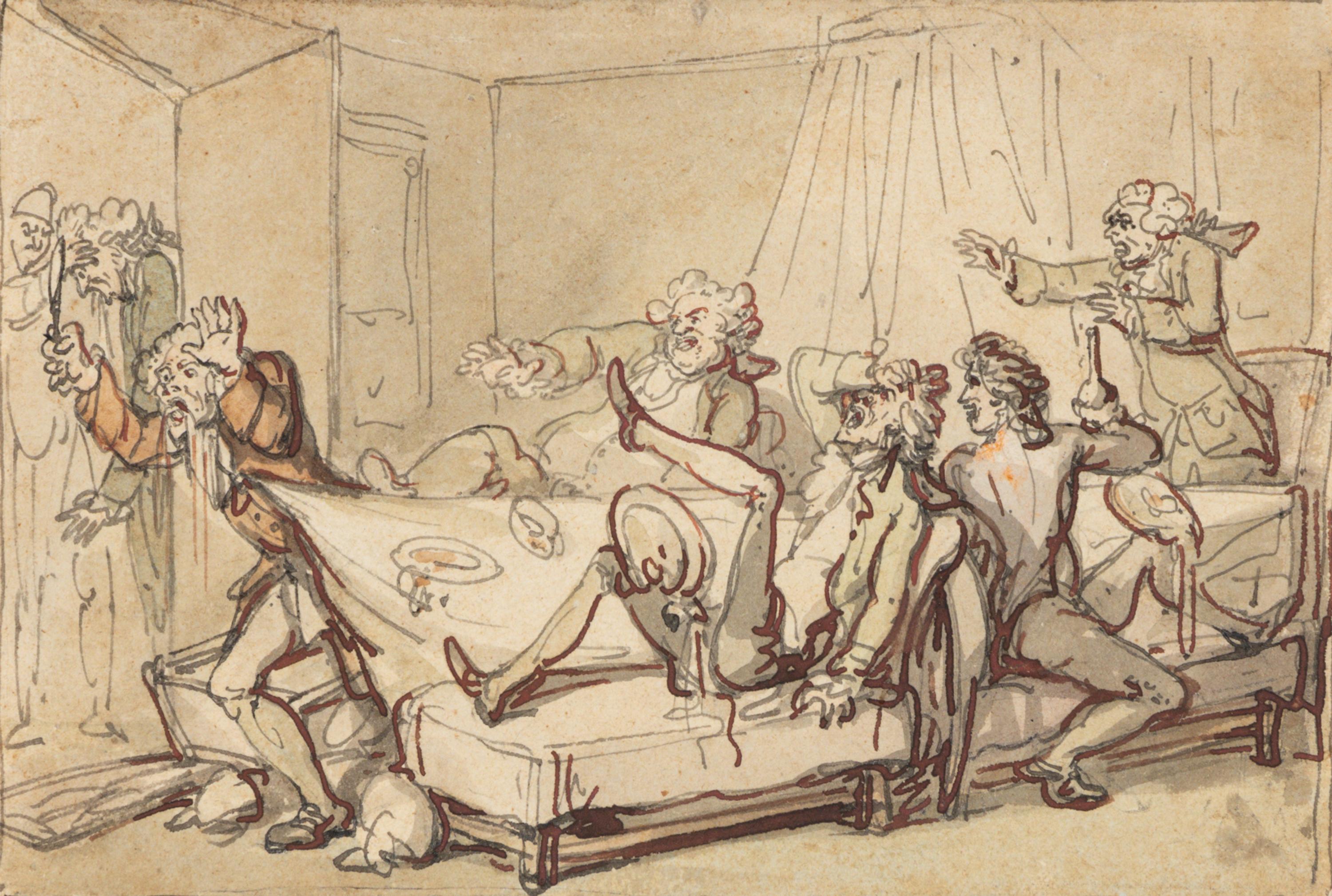 A Group of Ten Drawings: seven illustrations for The Adventures of Roderick Random , and three unpublished illustrations for The Adventures of Joseph Andrews, and His Friend Mr. Abraham Adams