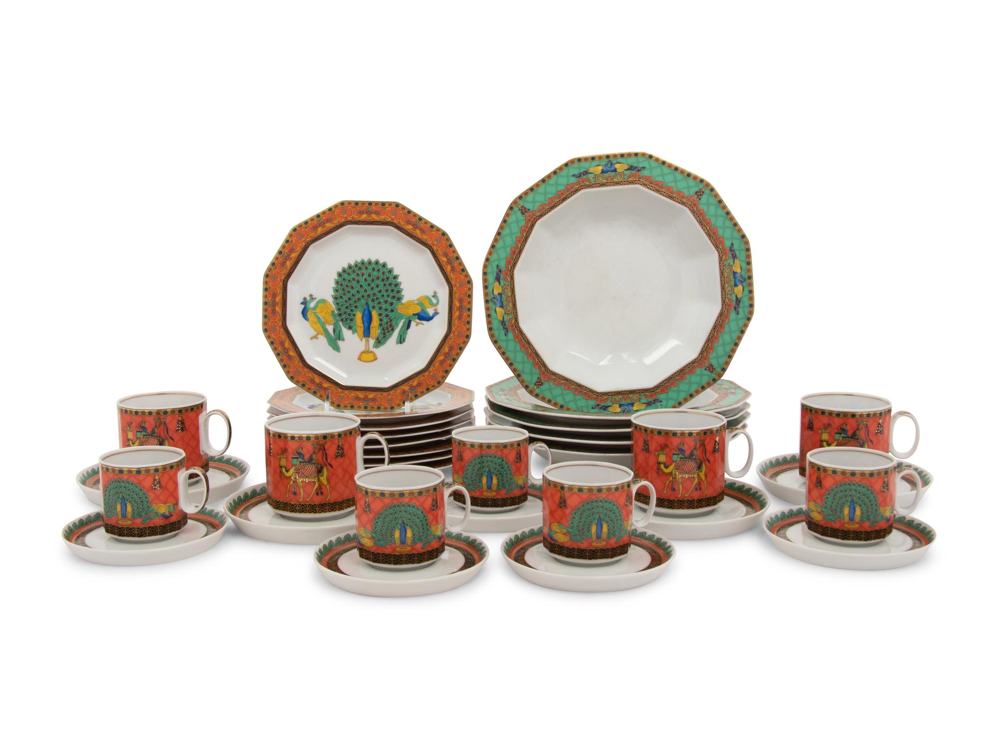 A Versace Le Voyage de Marco Polo Porcelain Dinner Service