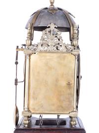 An English Incised Brass Lantern Bracket Clock, 17th Century