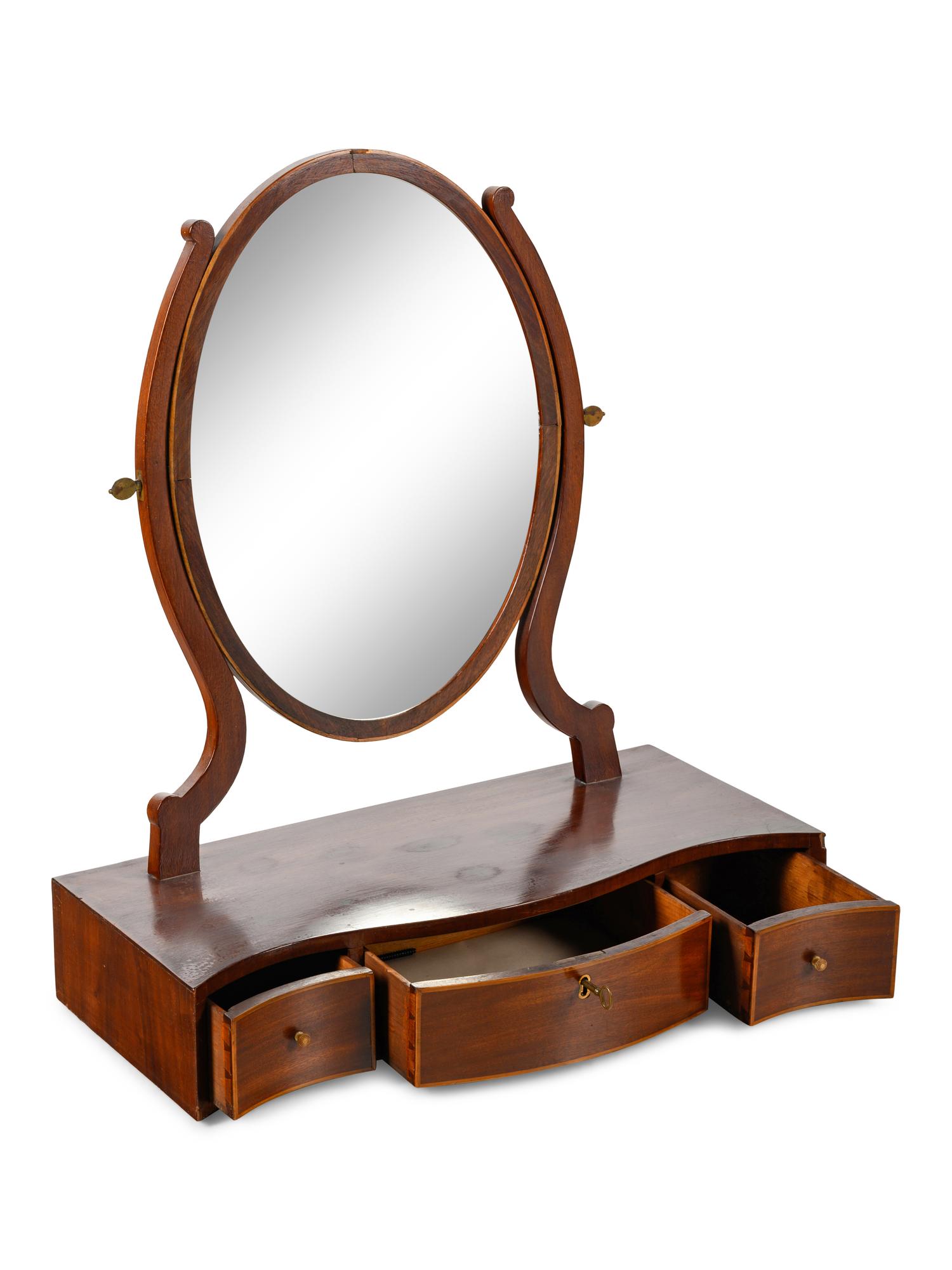 A Regency Mahogany Dressing Mirror