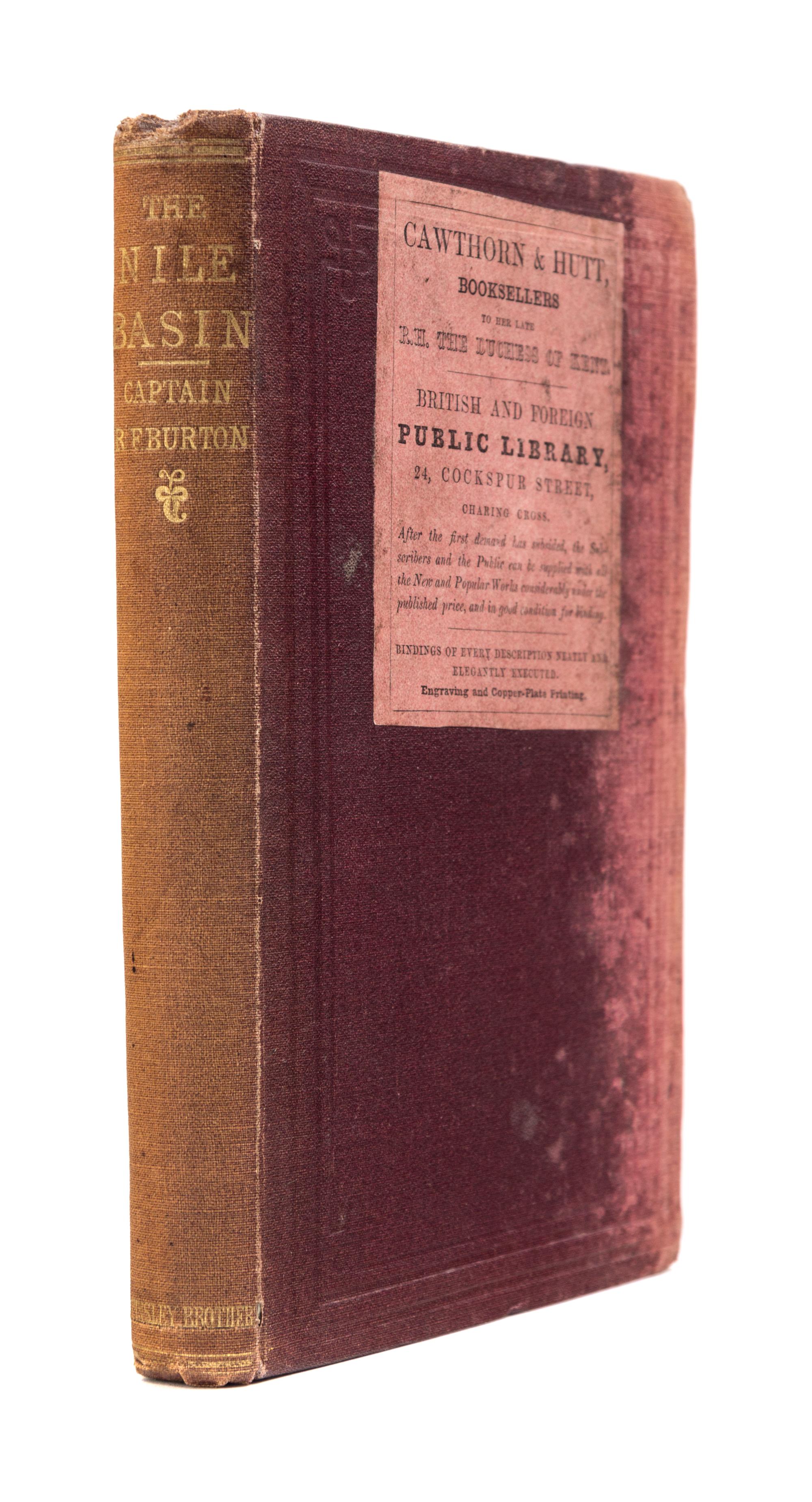 BURTON, Richard Francis, Sir (1821-1890) and James MacQUEEN (1778-1870). The Nile Basin. London, 1864. FIRST EDITION.