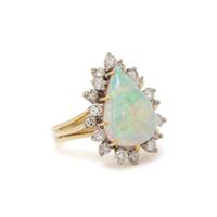 OPAL AND DIAMOND RING