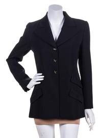 A Chanel Black Wool Single Breasted Jacket,