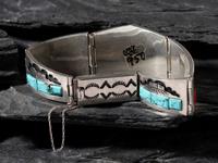 Navajo Sterling Silver Storyteller Bracelet and Spiny Oyster Necklace