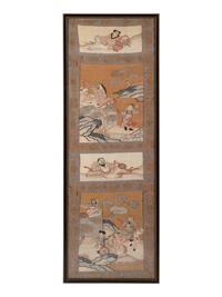 Two Chinese Kesi Silk Panels