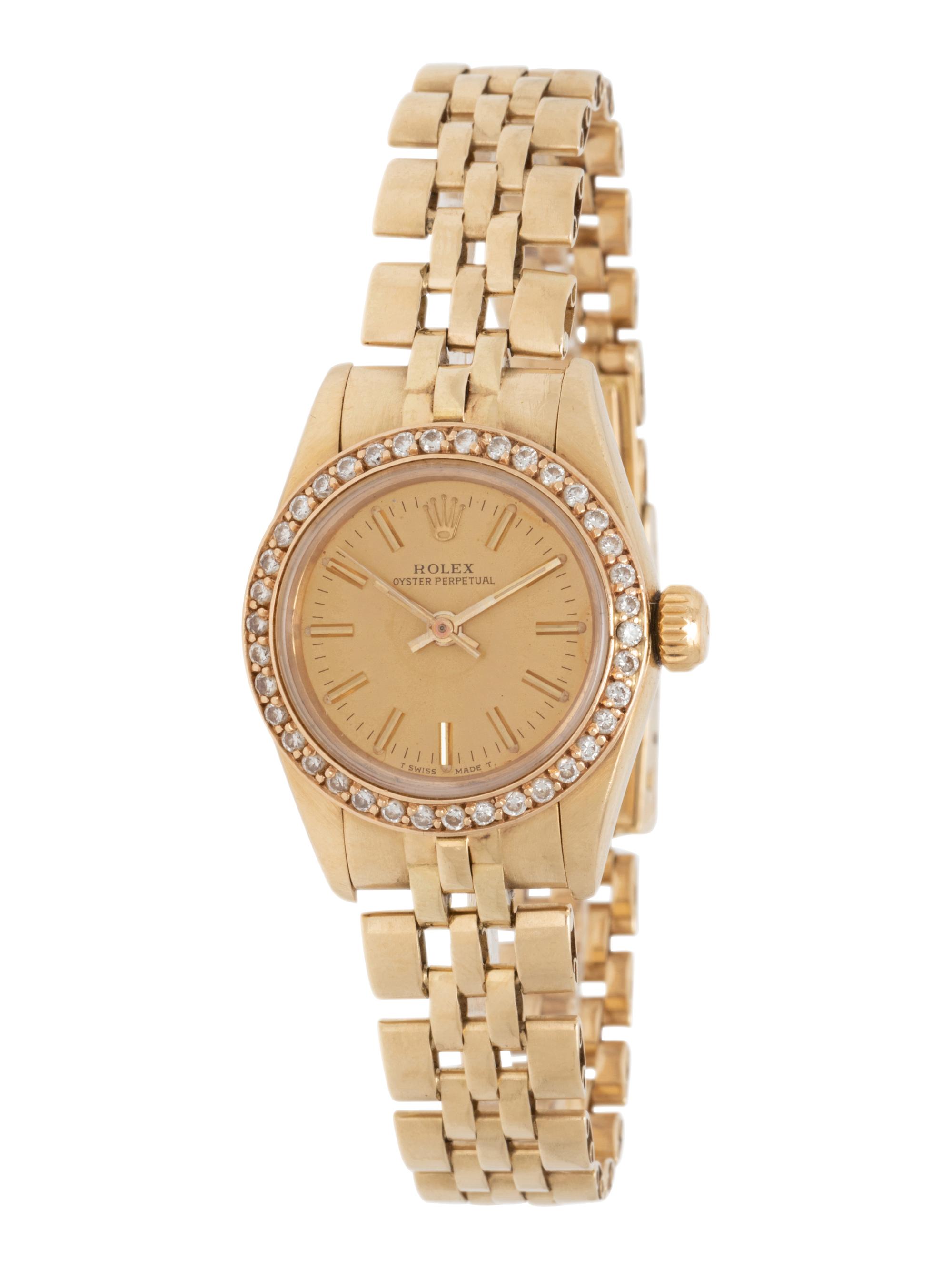 ROLEX, REF. 67197 14K YELLOW GOLD 'OYSTER PERPETUAL' WATCH