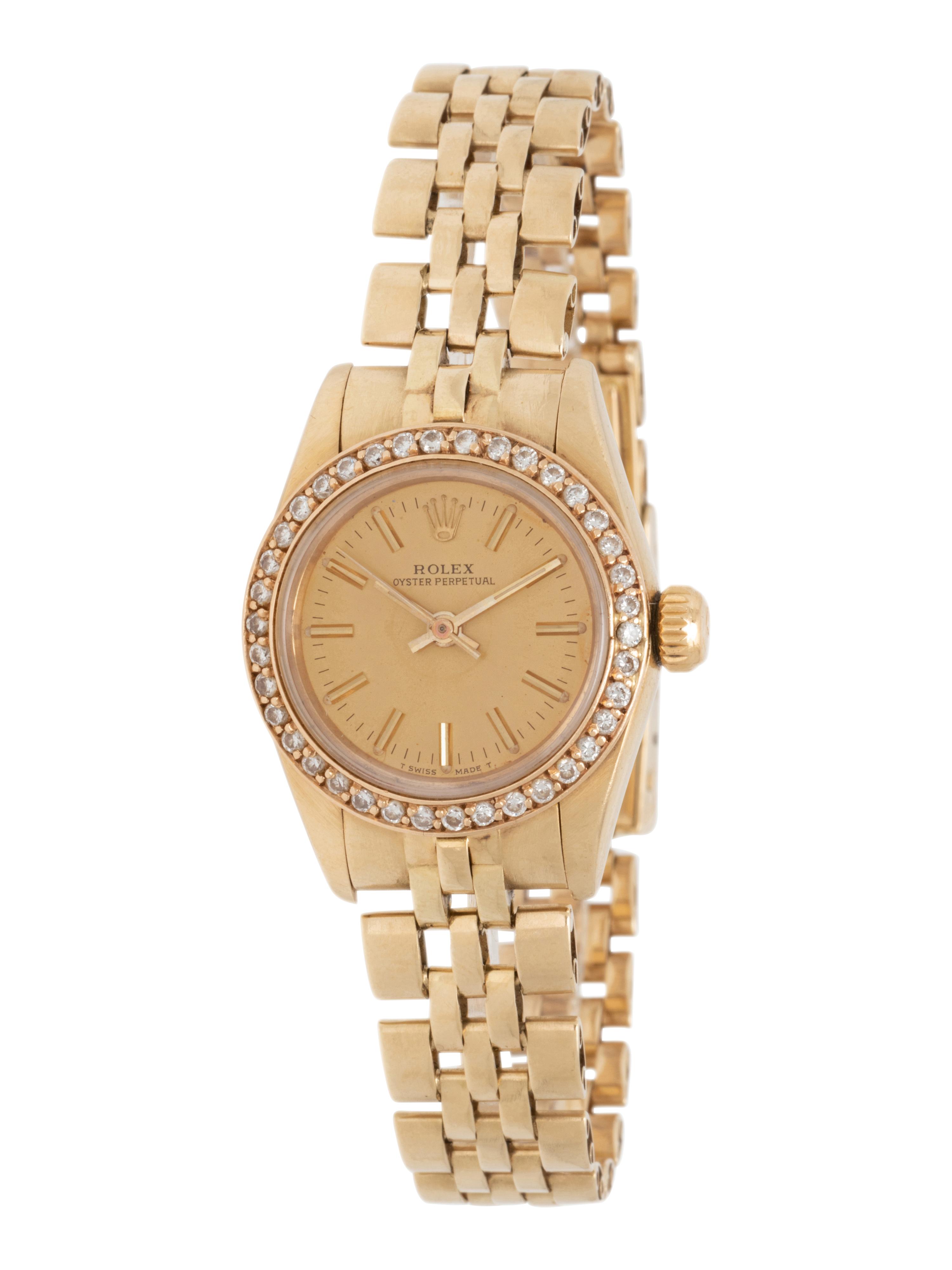 ROLEX, REF. 67197 14K YELLOW GOLD 'OYSTER PERPETUAL' WATCH