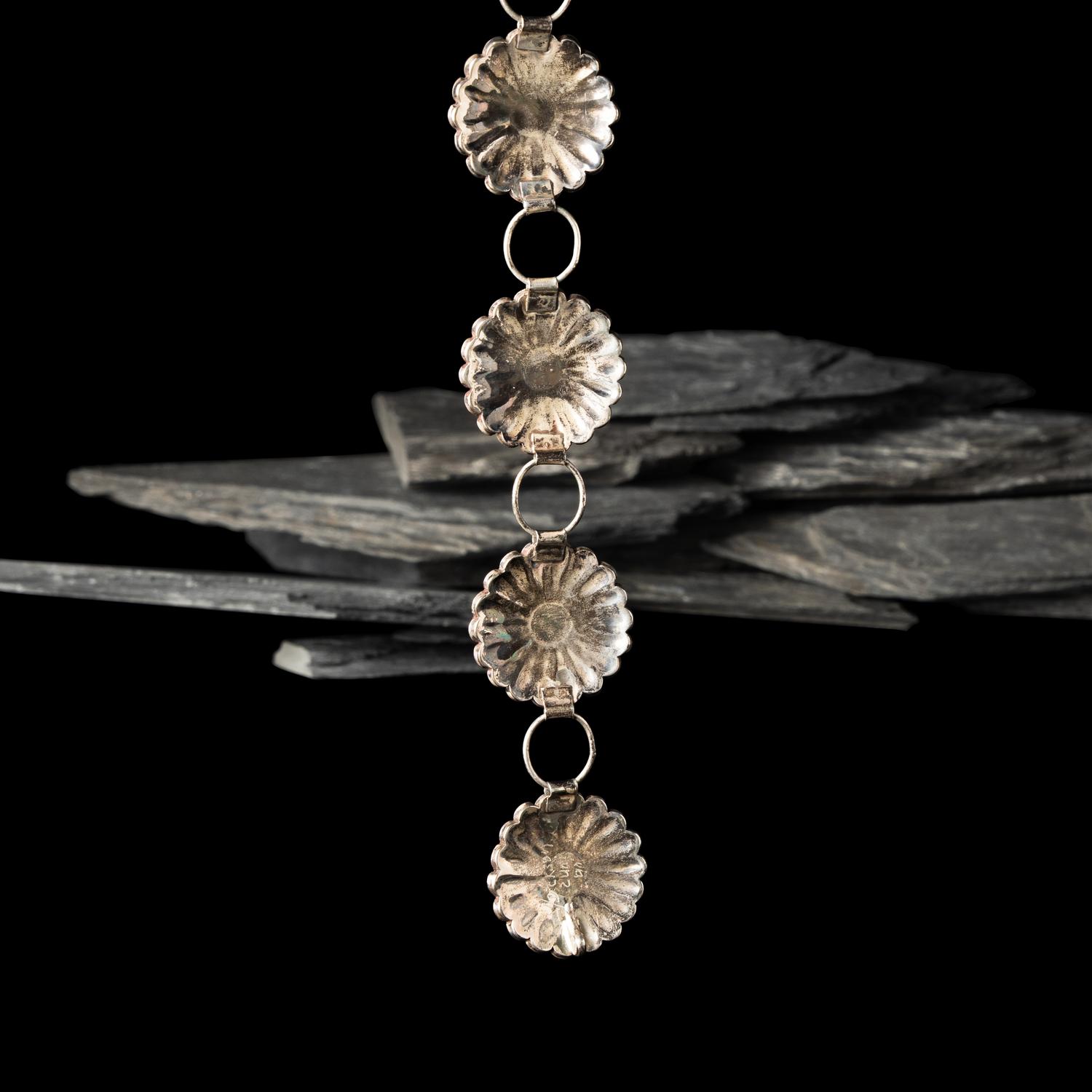 Zuni Silver and Mosaic Inlay Sunface Link Concha Belt