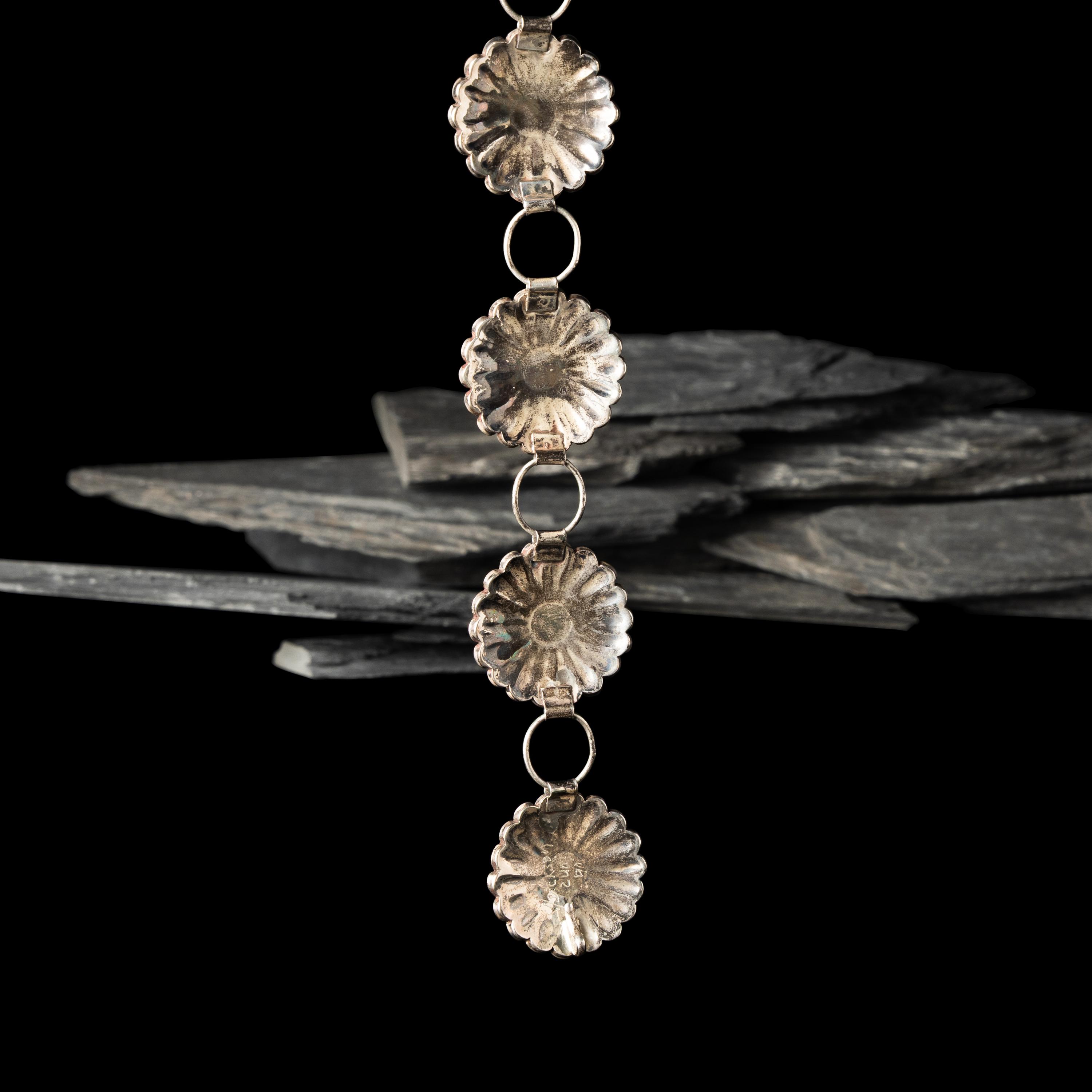Zuni Silver and Mosaic Inlay Sunface Link Concha Belt