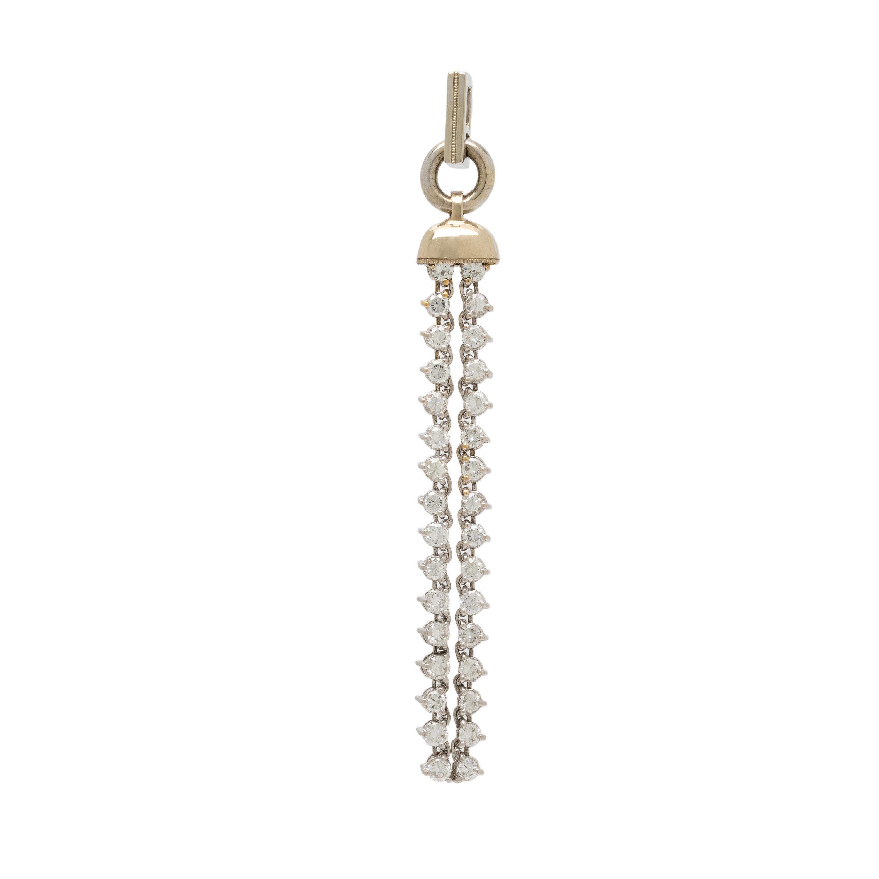 Diamond and Bicolor Gold Pendant