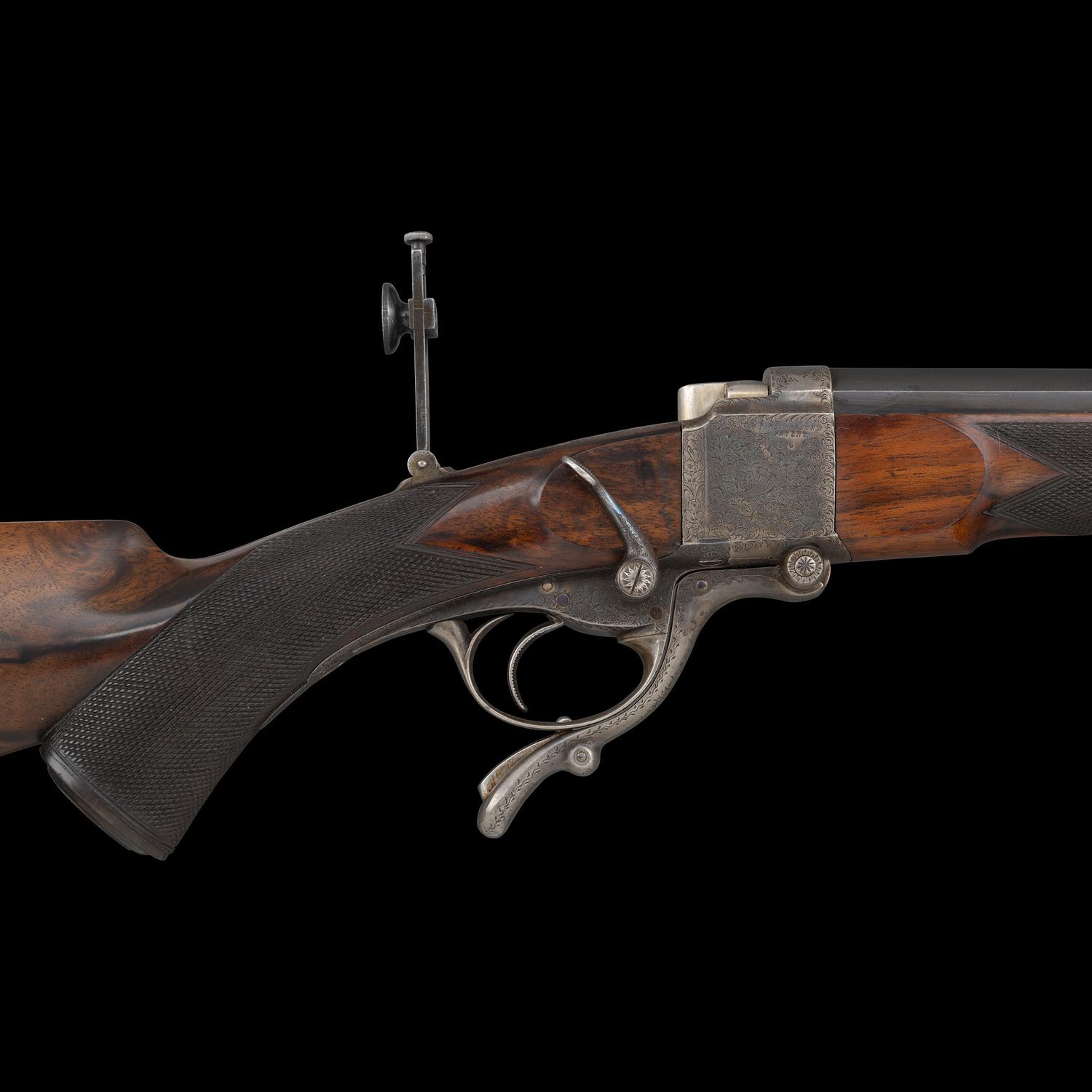 *George Gibbs Farquharson's Patent Small Frame Match Rifle with Side Cocking, Detachable Action and Tang Sight Published in Walter Winfer's "British Single Shot Rifles"