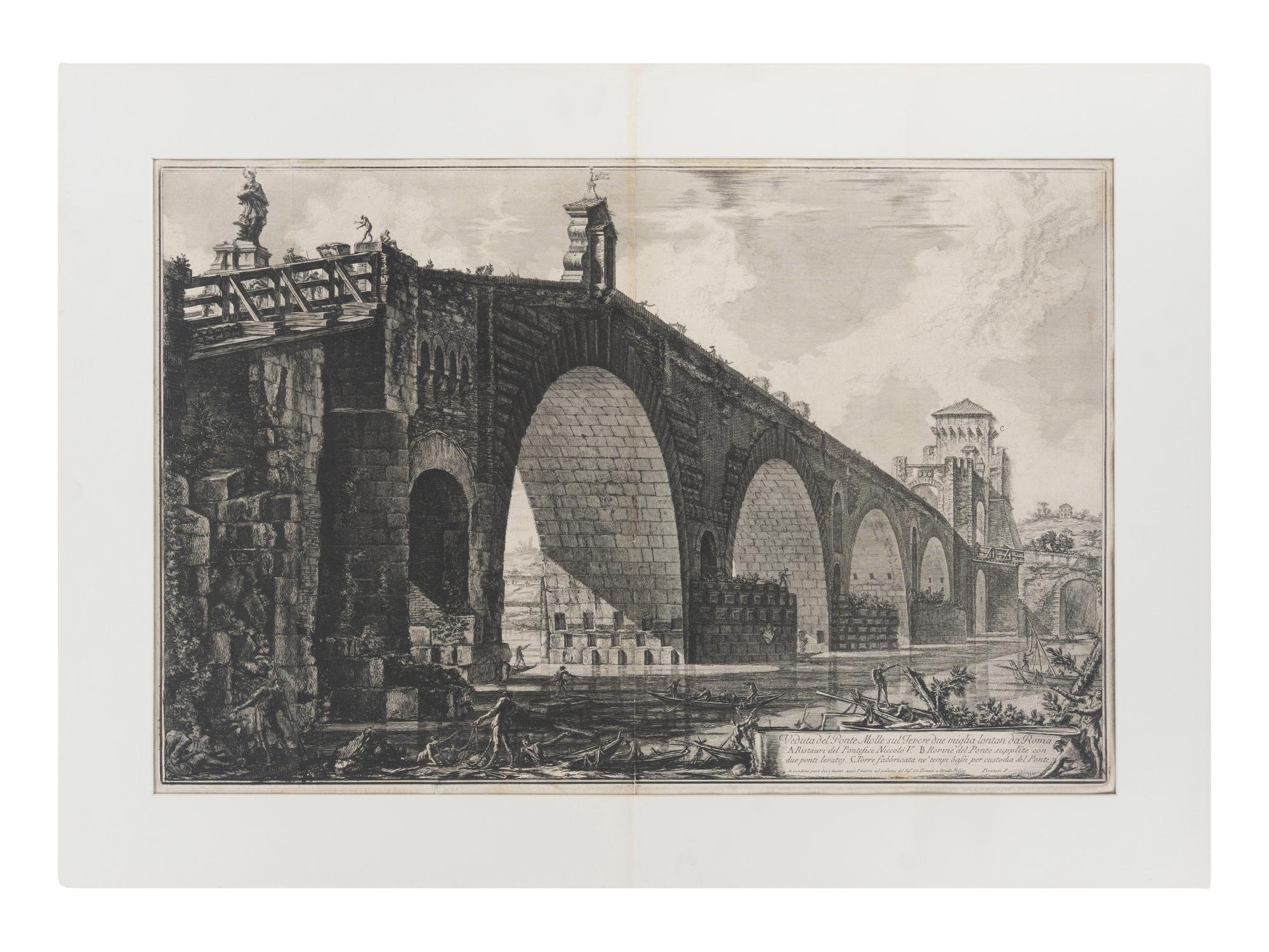 A group of 12 plates from Vedute di Roma and Le Antichità Romane , 18th century