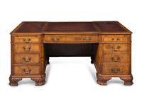 A George III Style Mahogany Pedestal Desk
