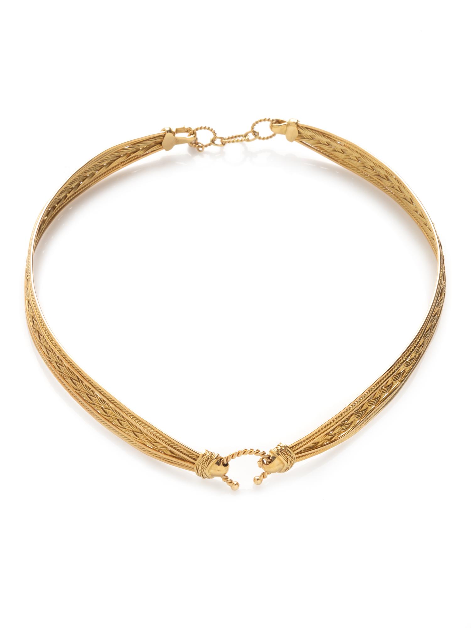 HUBERT, YELLOW GOLD COLLAR NECKLACE