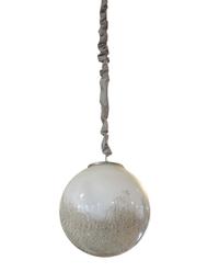 A Mid-Century Glass Pendant Light 13" W x 13" W x 61" H — Argentina, Circa 1950