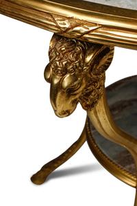 A Pair of Louis XVI Style Gilt Bronze and Marble Gueridons