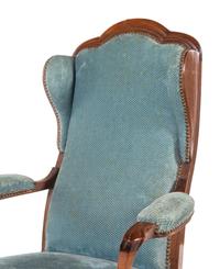 A Pair of Louis Philippe Mahogany Wingback Bergères