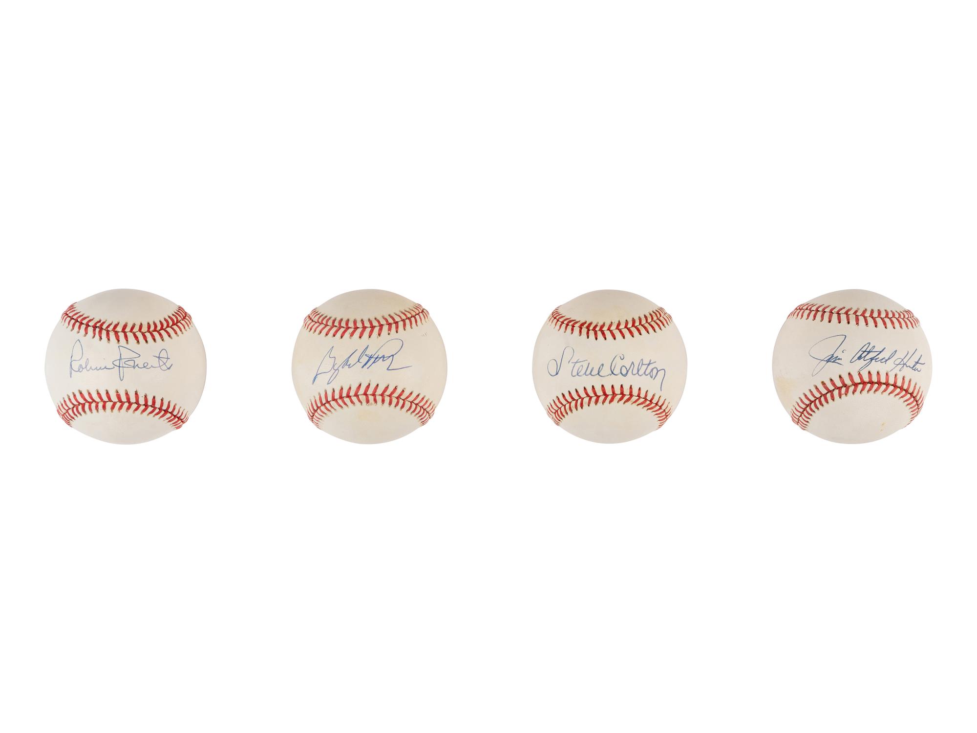 A Group of 19 Hall of Fame Pitcher Single Signed Autograph Baseballs (Beckett Authentication Services Certified),