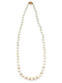 OPAL AND DIAMOND BEAD NECKLACE