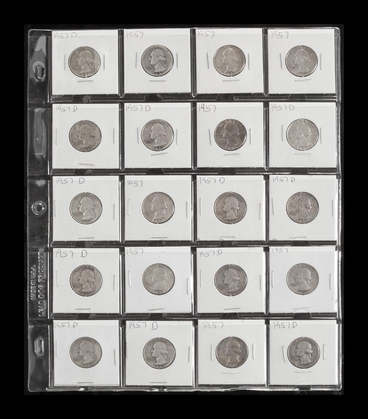 A Collection of Approximately 1,400 United States George Washington Silver Quarters