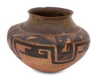 Jeddito Black-on-Orange Pottery Jar