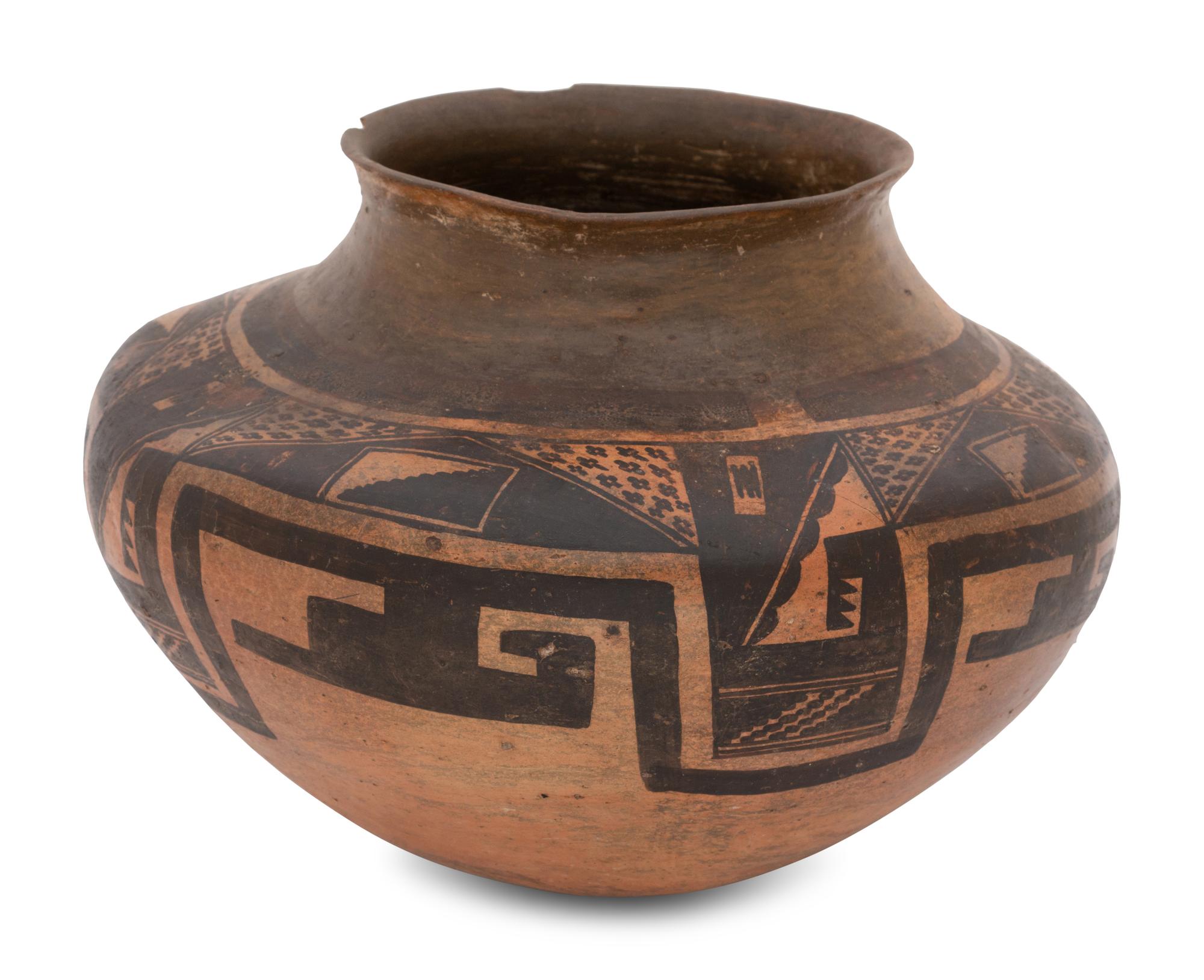 Jeddito Black-on-Orange Pottery Jar