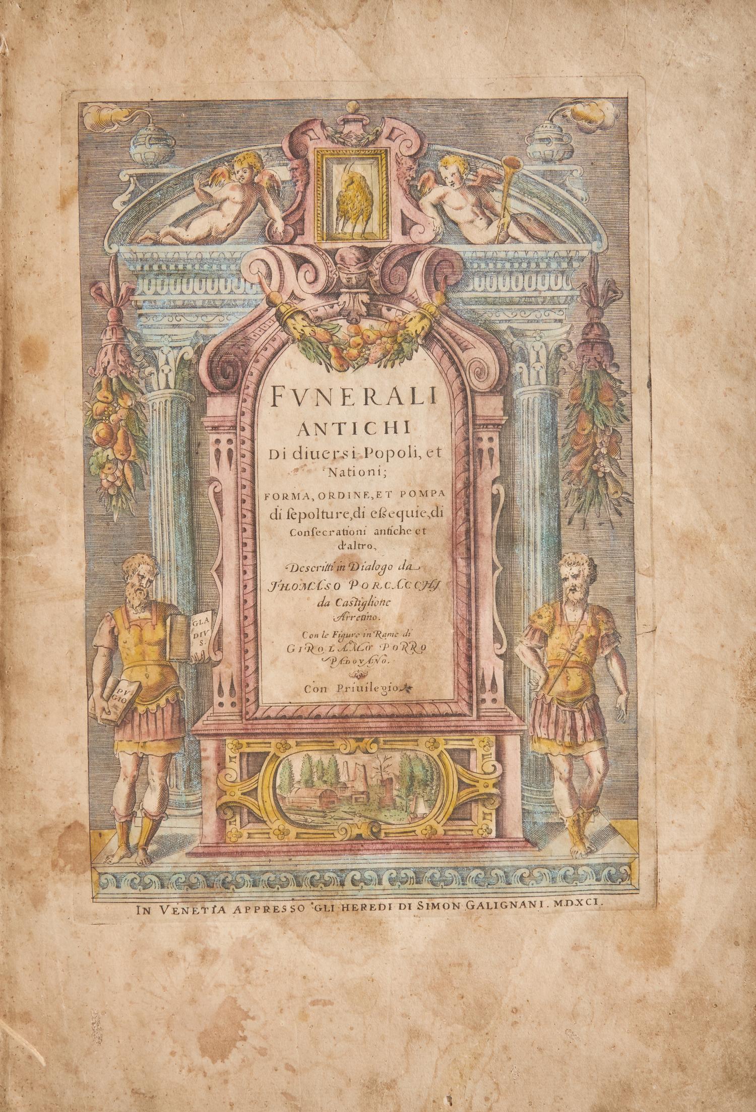 [Funerary] Porcacchi, Tommaso. Funerali Antichi di diuers i Popoli, et Nationi. ..
