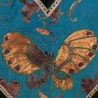 Two Chinese Midnight-Blue Ground Embroidered Silk Lady's Robes, 19th Century 清晚期 石青地綉花女褂兩件