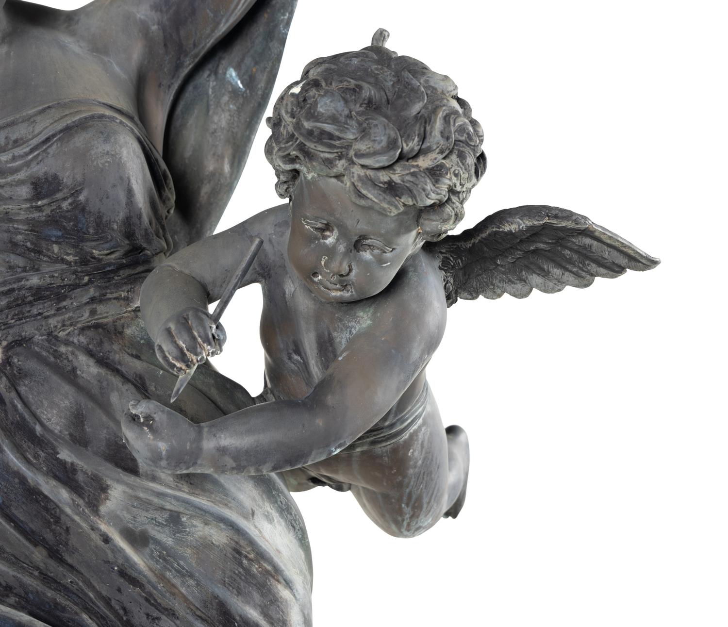 A Monumental Cast Metal Figural Group
