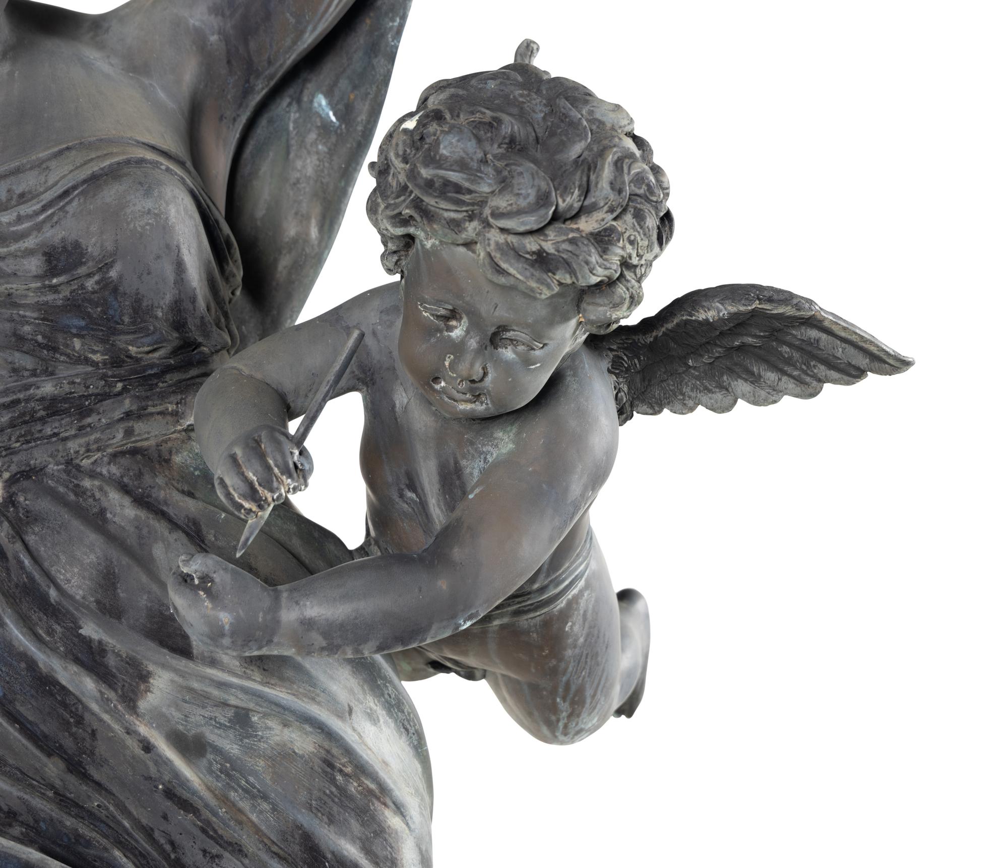 A Monumental Cast Metal Figural Group