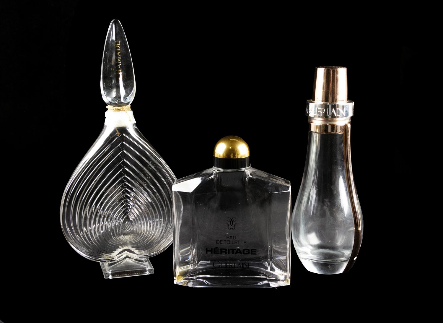 A Group of Three Guerlain Factice Perfume Bottles