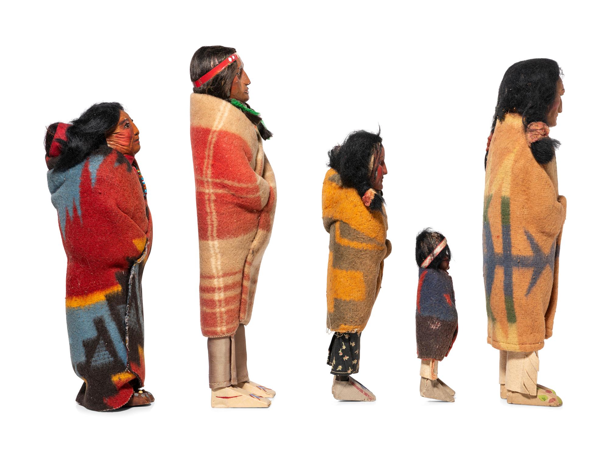 Group of Skookum Dolls
