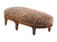 A Louis XVI Style Walnut Upholstered Tabouret