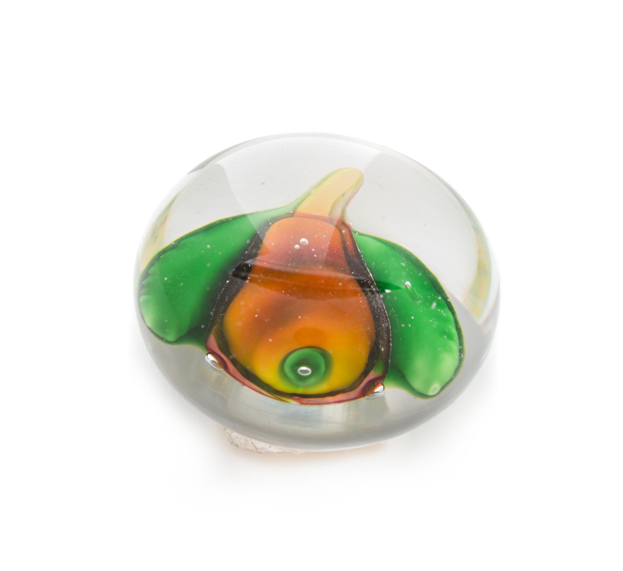 Saint-Louis, France, a miniature pear paperweight