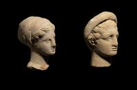 Two Hellenistic Terracotta Female Heads