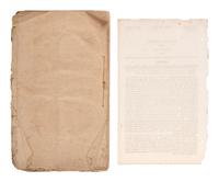 HARRISON, William Henry (1773-1841). Remarks of General Harrison, Late Envoy Extraordinary and Minister Plenipotentiary of the United States to the Republic of Columbia. Washington, D.C.: Gales & Seaton, 1830.