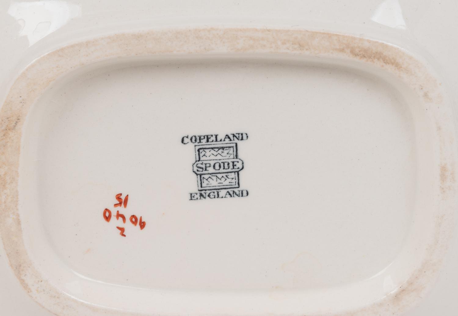 A Group of Spode Green Basket Ironstone Dinnerware