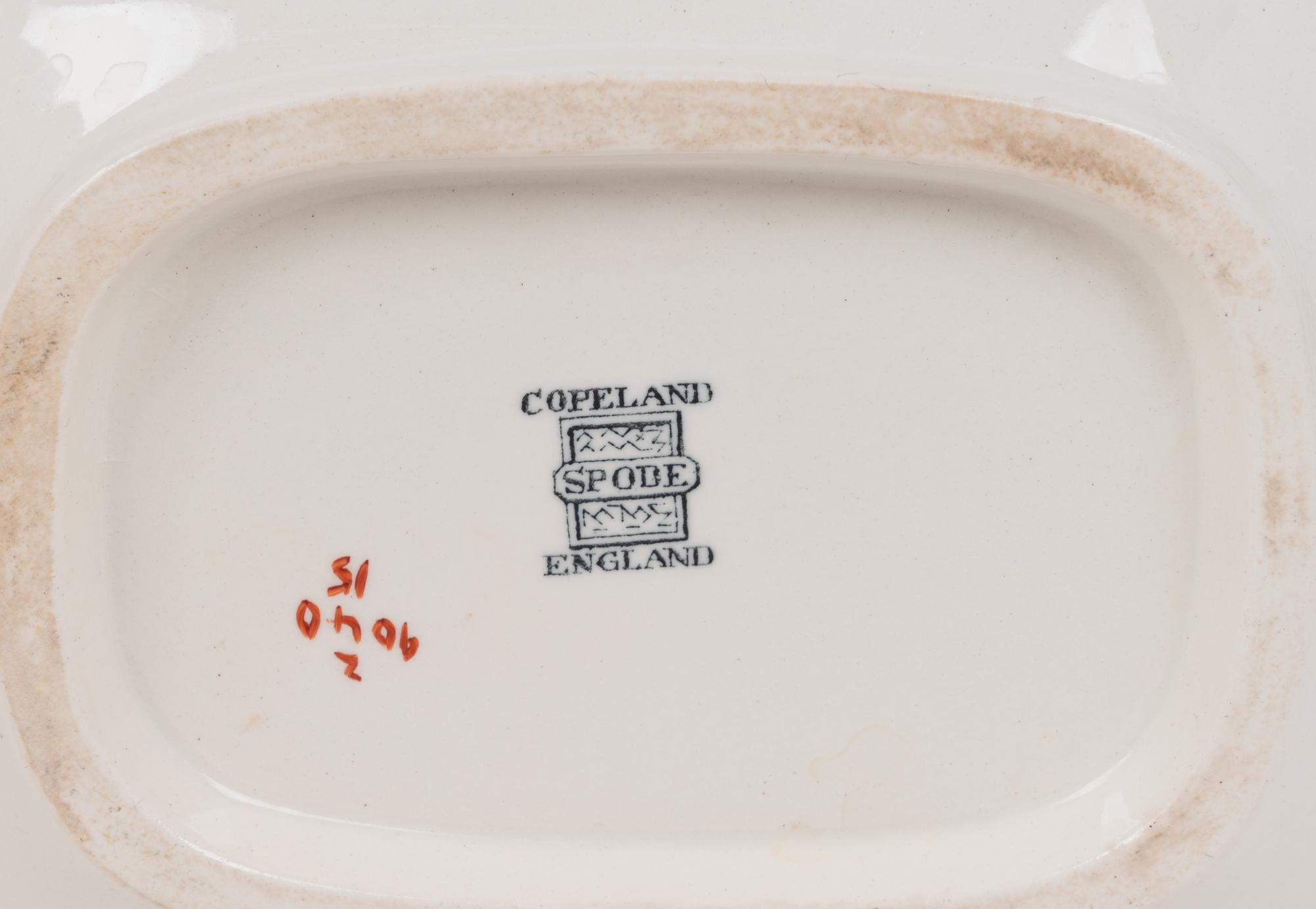 A Group of Spode Green Basket Ironstone Dinnerware