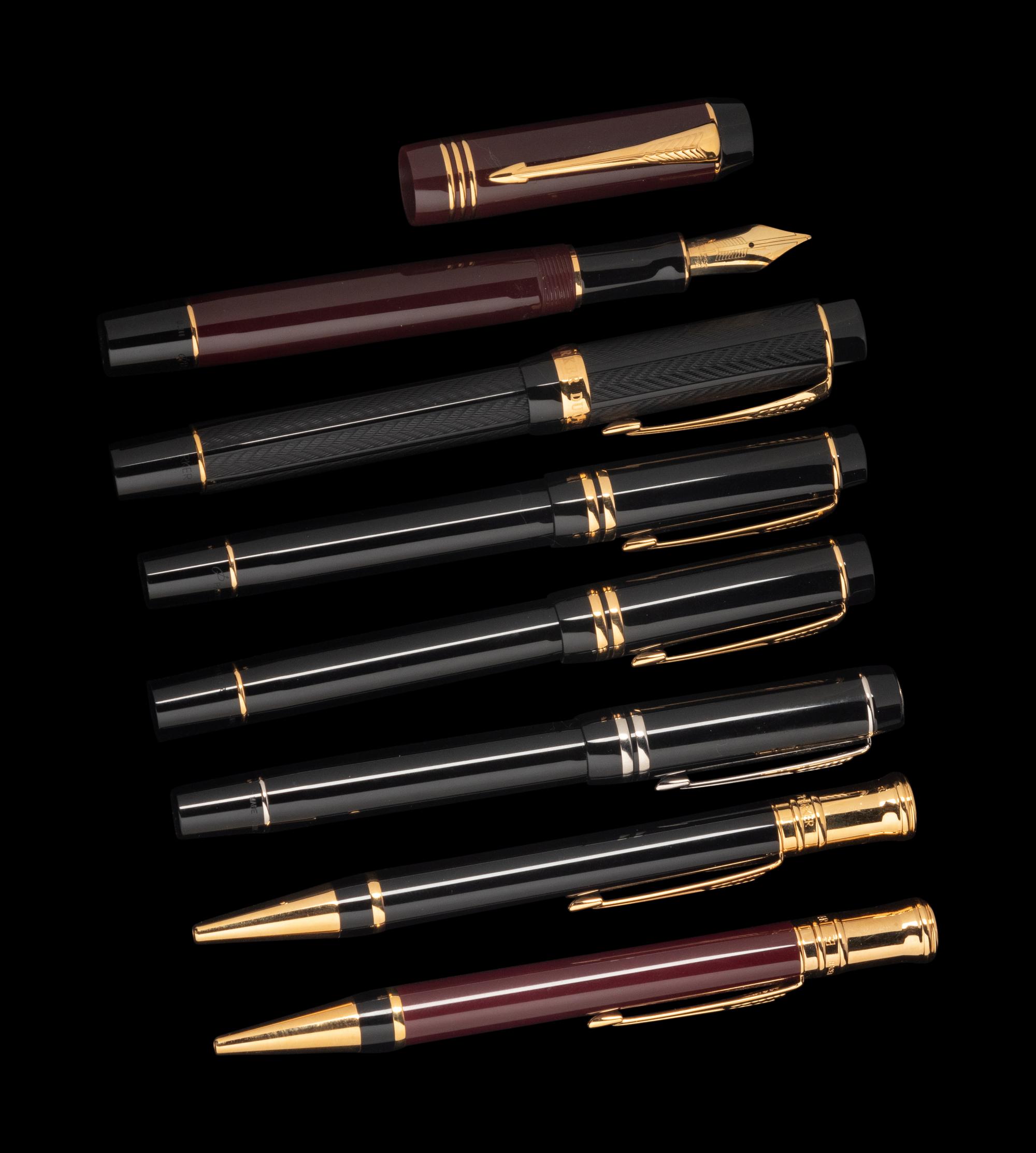 A Group of Seven Parker Writing Instruments