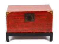 A Chinese Red Lacquer Chest Height 14 x width 29 x depth 20 1/2 inches. — 20TH CENTURY