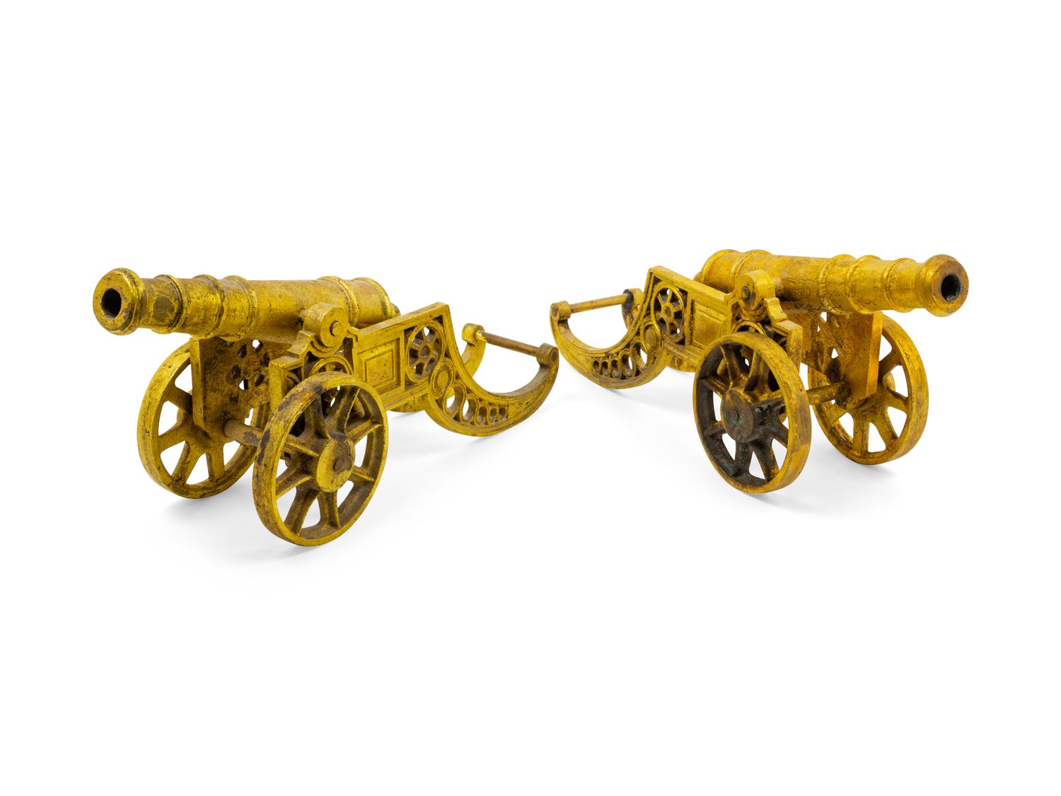 A Pair of Brass Models of Cannons