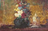 Théo Tobiasse (French, 1927-2012) - Still Life with Blue Vase