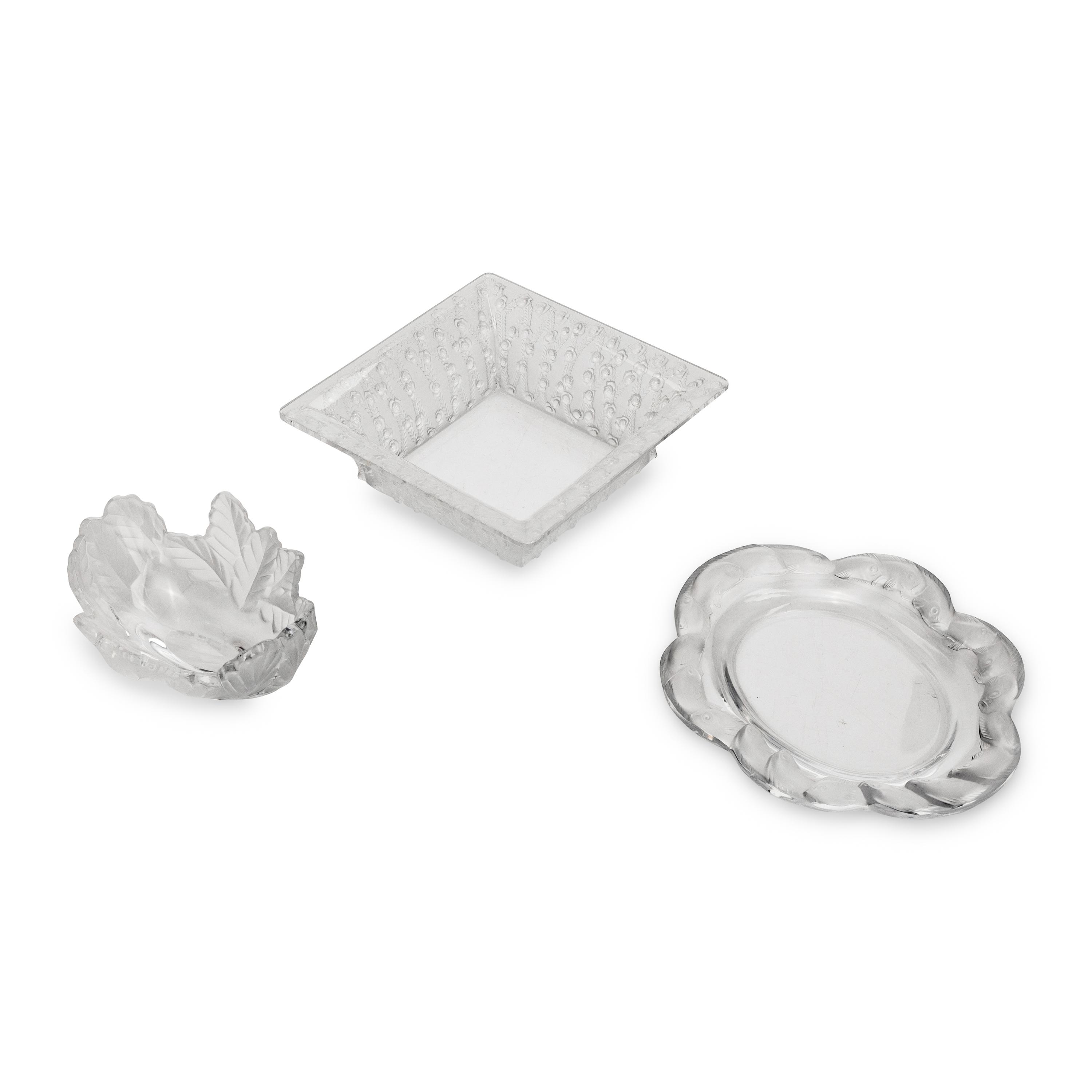 Three Lalique Table Articles