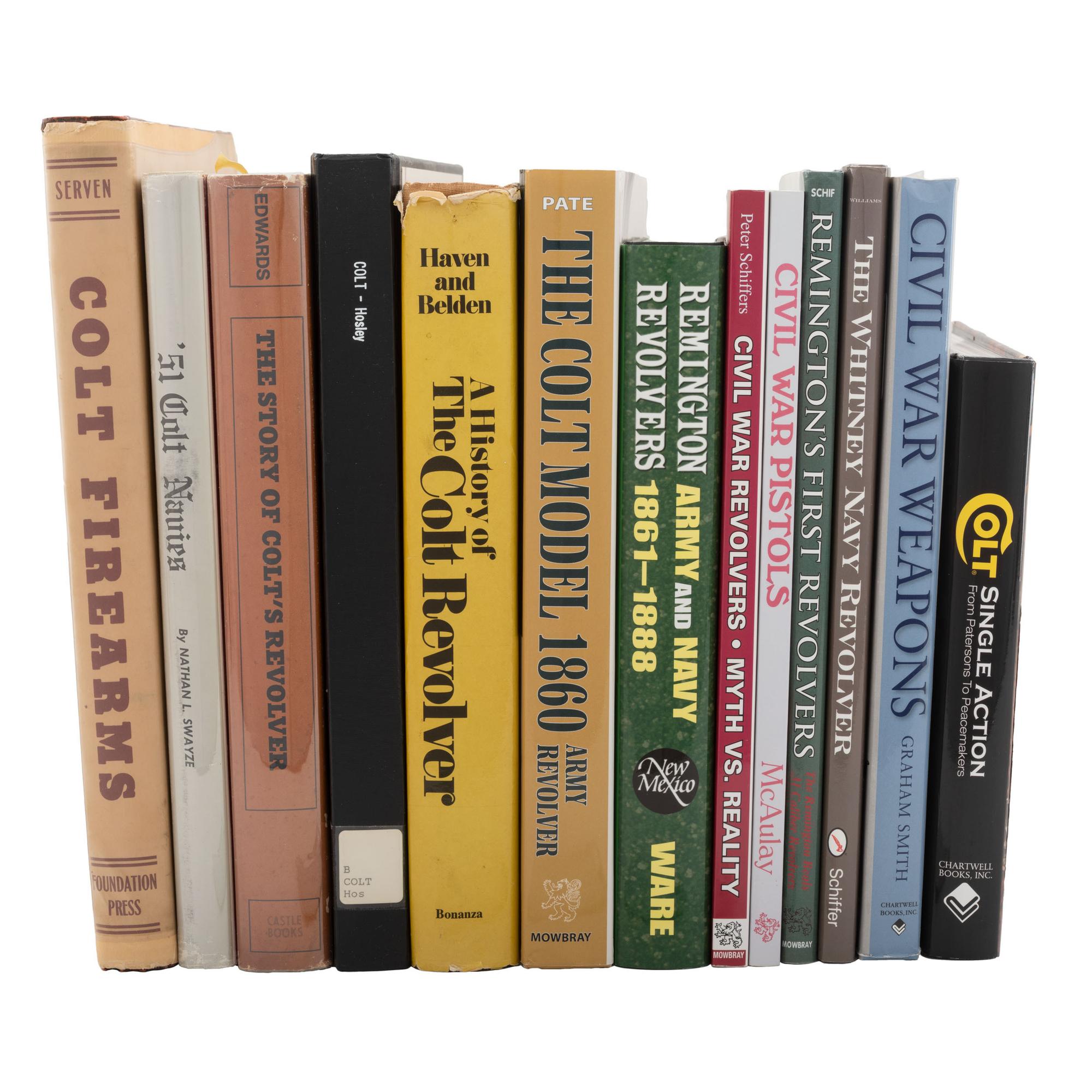 Group of 13 Arms & Military Reference Books - Primarily About Civil War Era Revolvers