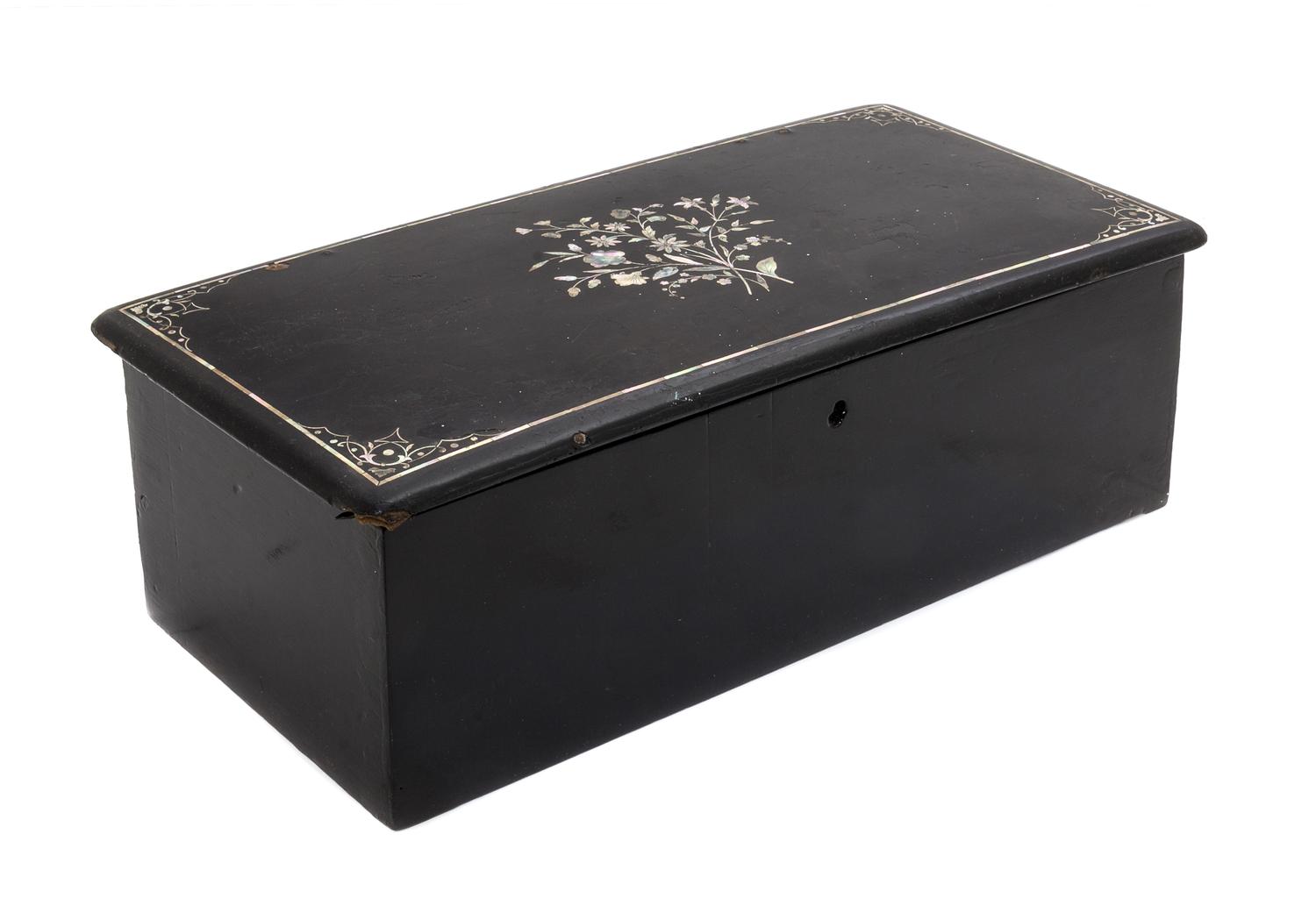 A Swiss Ebonized Cylinder Music Box — 19TH CENTURY